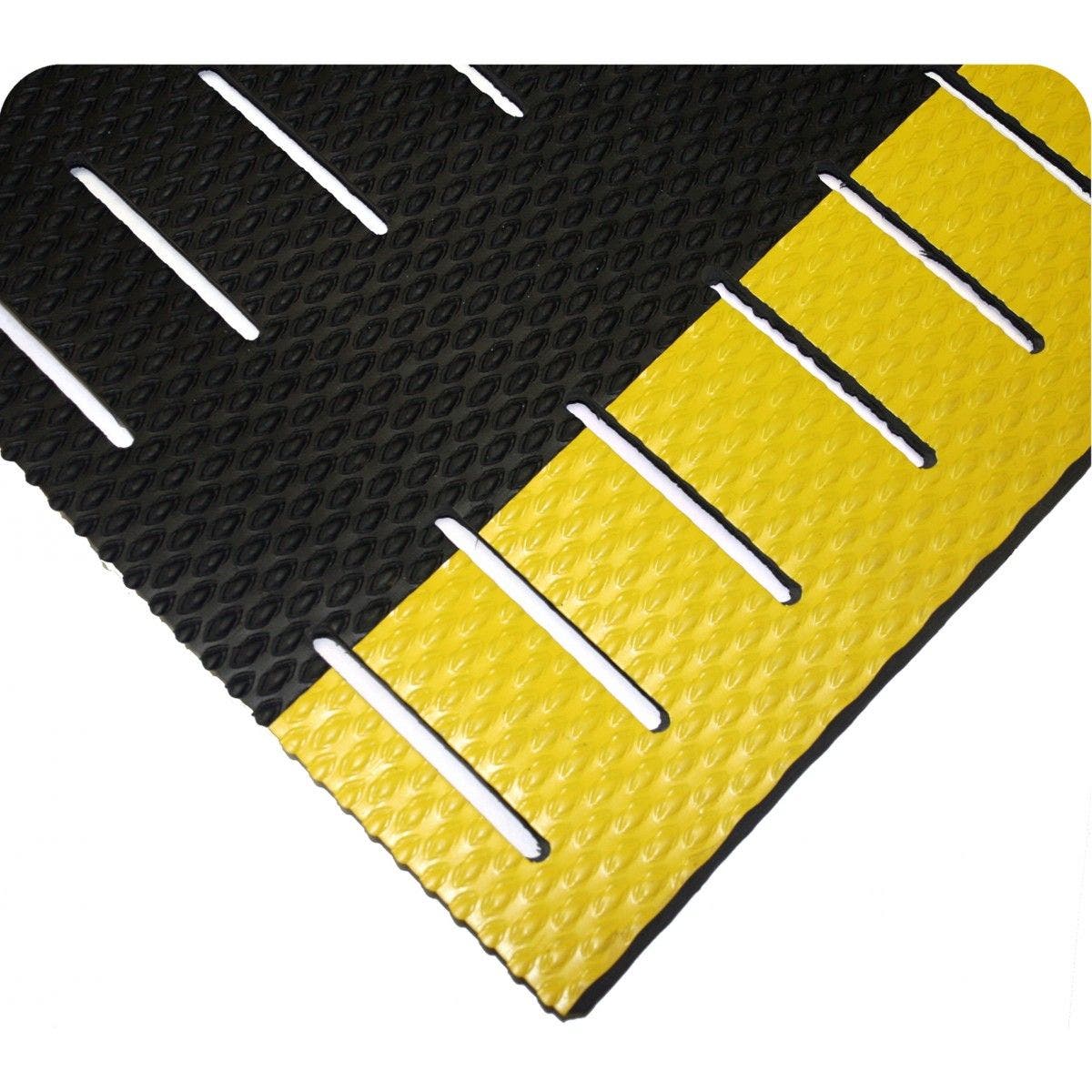 Kushion Walk Slotted - Black with Yellow Borders