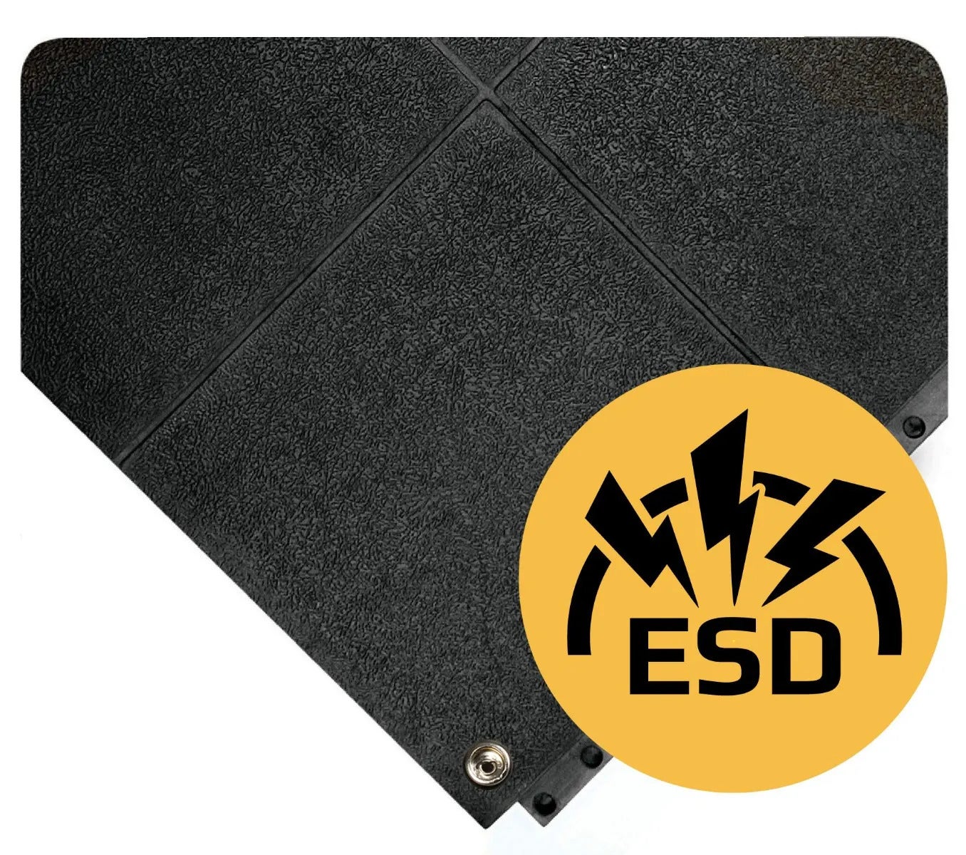 24/Seven LockSafe Solid ESD - Interlocking GR Rubber Floor Tiles