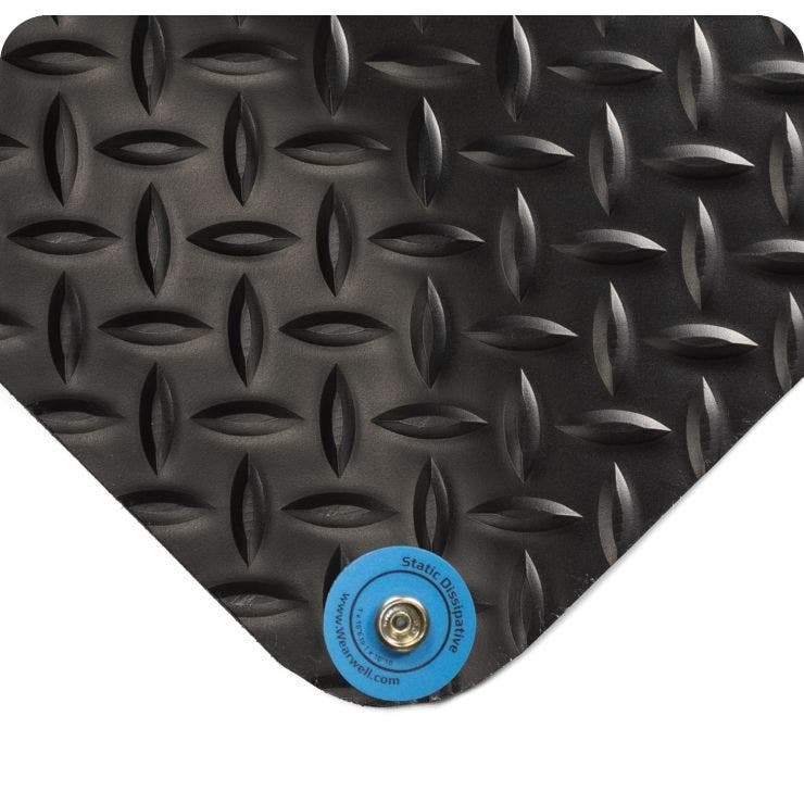大特価 イラスト UltraSoft Electrically Conductive Diamond Plate Mat | Wearwell ボディケア