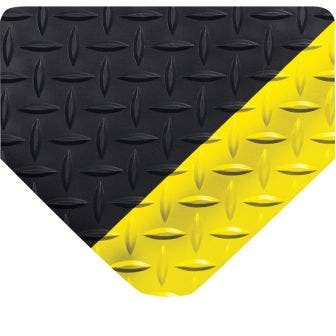 UltraSoft Diamond-Plate SpongeCote - Black with Yellow Borders