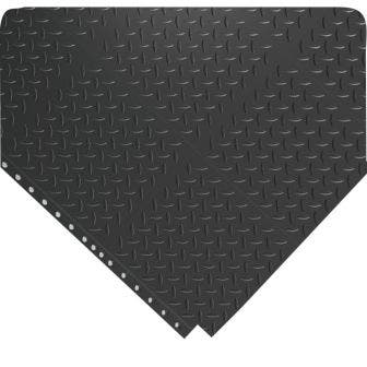 24/Seven® LockSafe® Interlocking Rubber Floor Tiles - Grease Resistant Diamond Plate