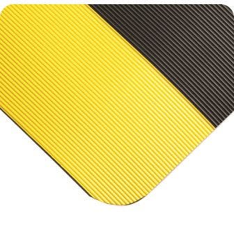Corrugated Switchboard Matting - Black with Yellow Borders