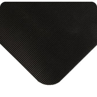 Double Duty Anti-Fatigue Switchboard Corrugated Mat - Black