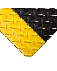 Diamond-Plate - Noir avec jaune frontière
