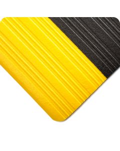 Deluxe Tuf Sponge - Black with Yellow Borders Anti Fatigue Mats