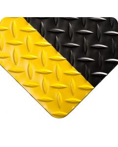 Tapete Diel Ectrico Con Placa Diamante - Negro con bordes amarillos