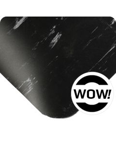 No-Slide UltraSoft Tile-Top AM with WOW! Finish – Black Anti-Fatigue Mats