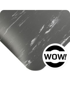 No-Slide UltraSoft Tile-Top AM with WOW! Finish – Charcoal Anti-Fatigue Mats