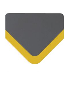 Smart Step Supreme Dual - Non-Slip Floor Mat by Wellness Mats - Gray w Yellow Border