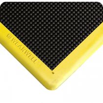 Shoe Sanitizing Mat - Standard Black with Yellow Borders