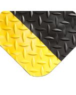 SMART Diamond-Plate - Black with Yellow Borders Anti Fatigue Mats