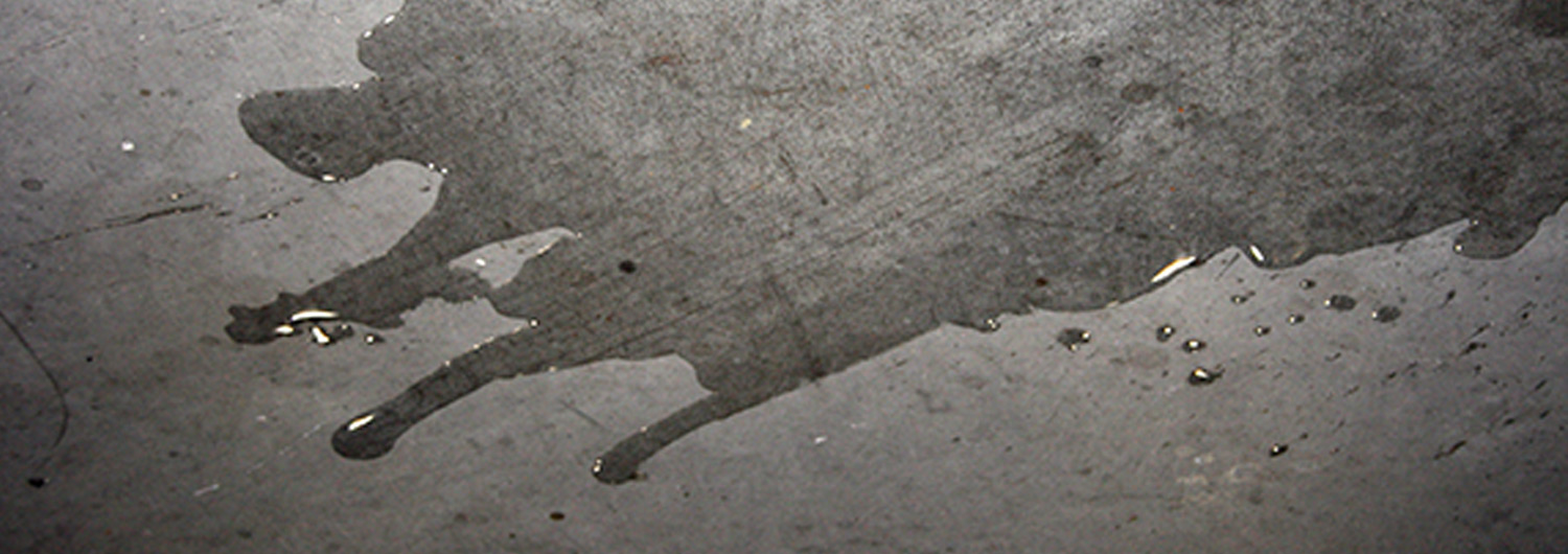 wet concrete floor