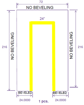 Wearwell's basic outline for a customized Diamond-Plate SpongeCote mat