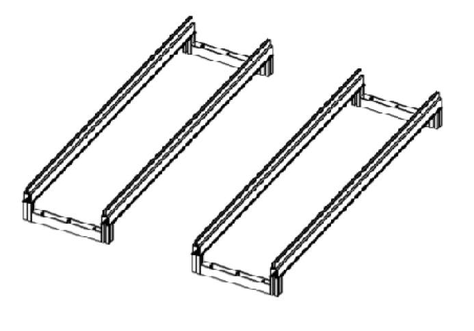 Slide in crossbraces to create individual frames